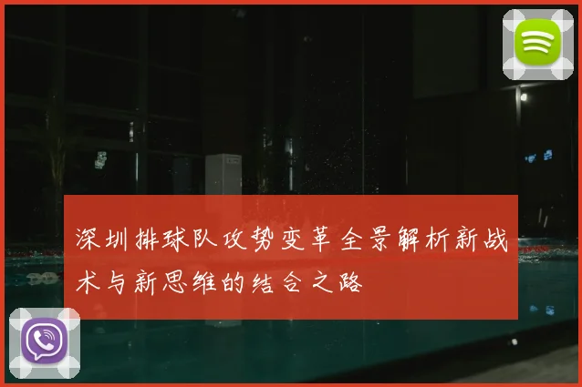 深圳排球队攻势变革全景解析新战术与新思维的结合之路